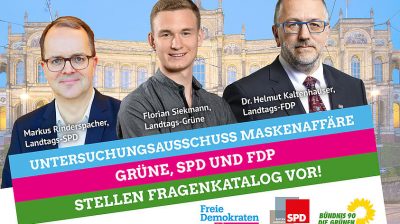 Markus Rinderspacher (Landtags-SPD), Florian Siekmann (Landtags-Grüne), Dr. Helmut Kaltenhauser (Landtags-FDP)